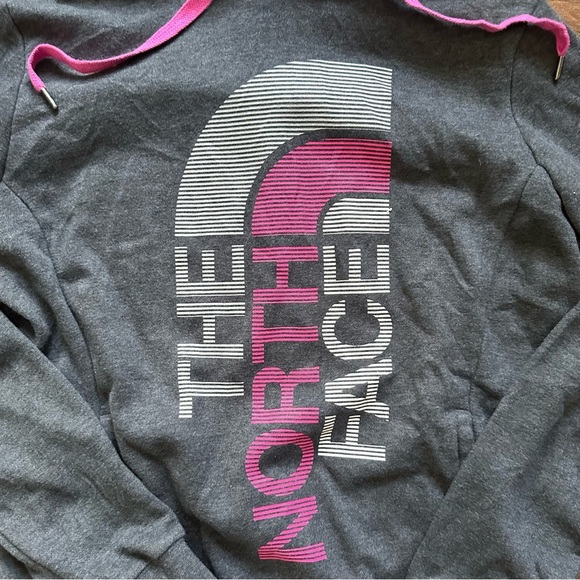 The North Face Dark Gray and Pink Hoodie - Picture 2 of 6